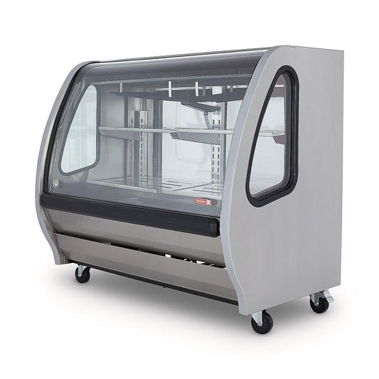 VITRINA DELICATESSEN VIDRIO PANORÁMICO ACERO INOXIDABLE TEM-150AI