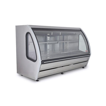 VITRINA EXHIBIDORA VIDRIO PLANO ACERO INOXIDABLE DRD6-AI
