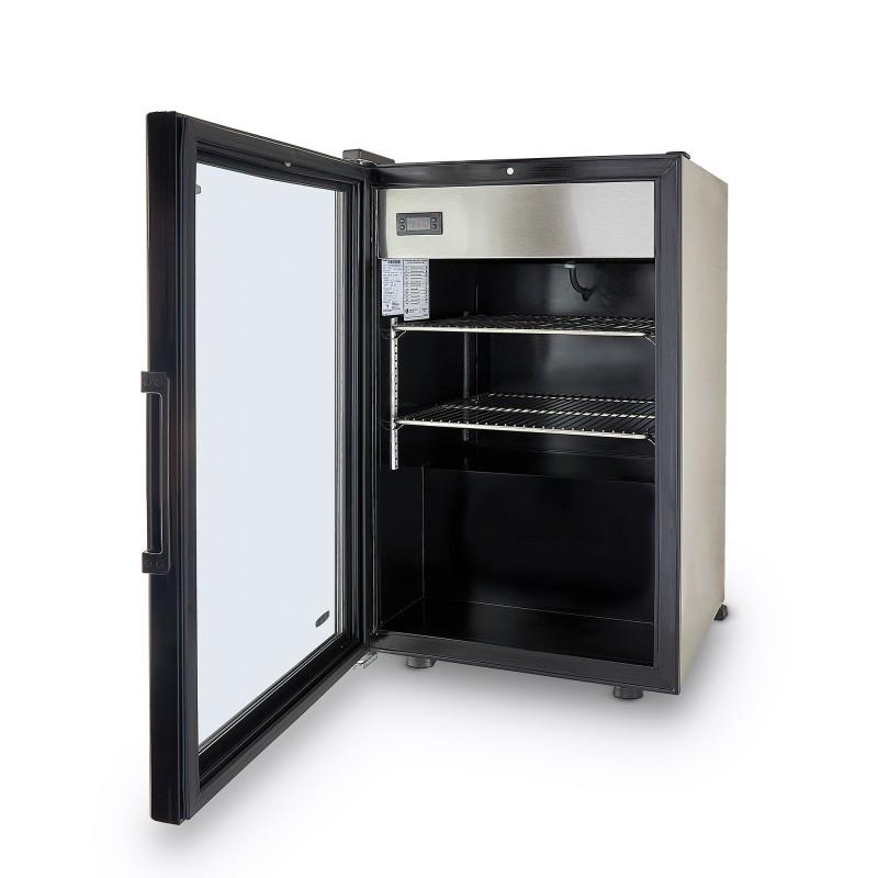 REFRIGERADOR VERTICAL EXHIBIDOR ACERO INOXIDABLE DE 4.6 PIES VRD5AI