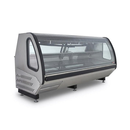 VITRINA CARNICERA VIDRIO RECTO ACERO INOXIDABLE VCA200-AI