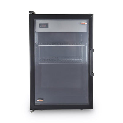REFRIGERADOR VERTICAL EXHIBIDOR ACERO INOXIDABLE DE 4.6 PIES VRD5AI