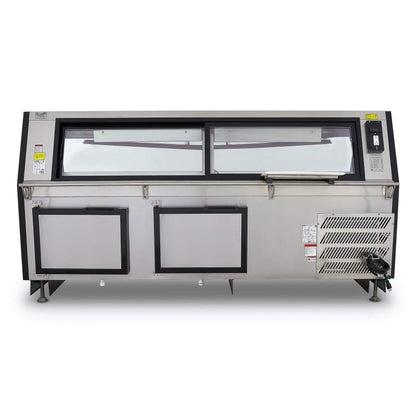 VITRINA CARNICERA VIDRIO RECTO NEGRA VCA250 N