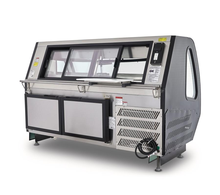 VITRINA CARNICERA VIDRIO RECTO NEGRA VCA200-N