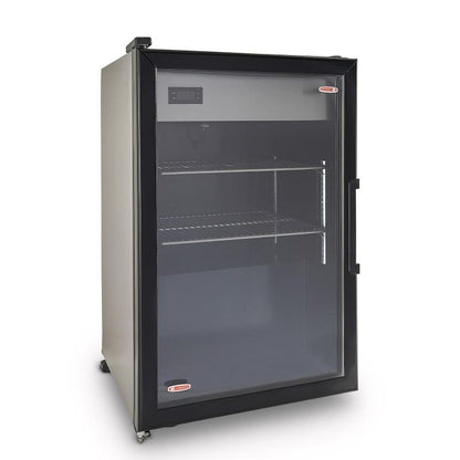 REFRIGERADOR VERTICAL EXHIBIDOR ACERO INOXIDABLE DE 4.6 PIES VRD5AI