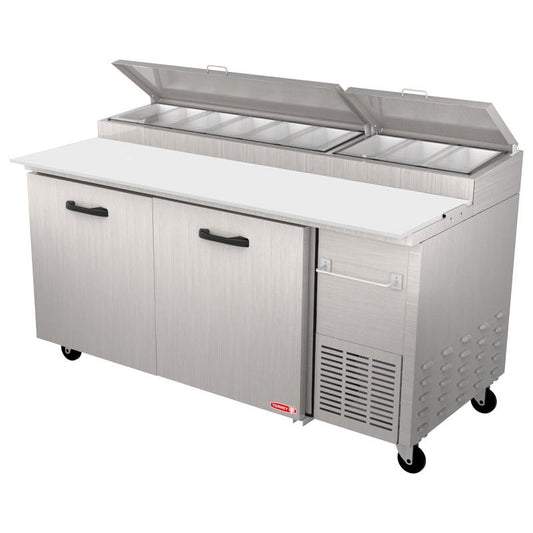 MESA FRÍA PARA PREPARACIÓN DE ALIMENTOS DE 2 PUERTAS PPT67-11R1S