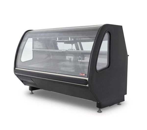 VITRINA CARNICERA VIDRIO RECTO NEGRA VCA200-N