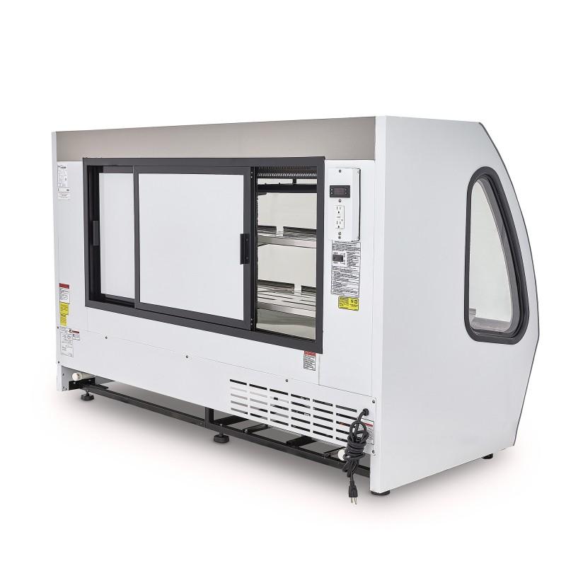 VITRINA EXHIBIDORA VIDRIO PLANO BLANCA DRD6-B