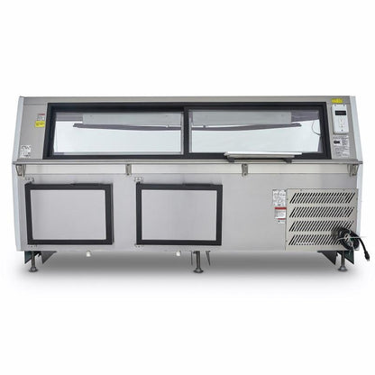 VITRINA CARNICERA VIDRIO RECTO BLANCA VCA250 B