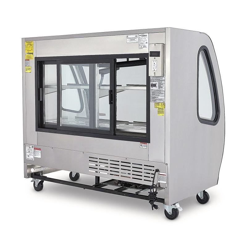 VITRINA DELICATESSEN VIDRIO PANORÁMICO ACERO INOXIDABLE TEM-150AI