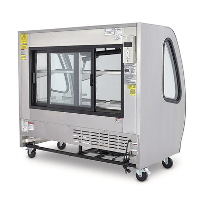 VITRINA DELICATESSEN VIDRIO PANORÁMICO ACERO INOXIDABLE TEM-150AI